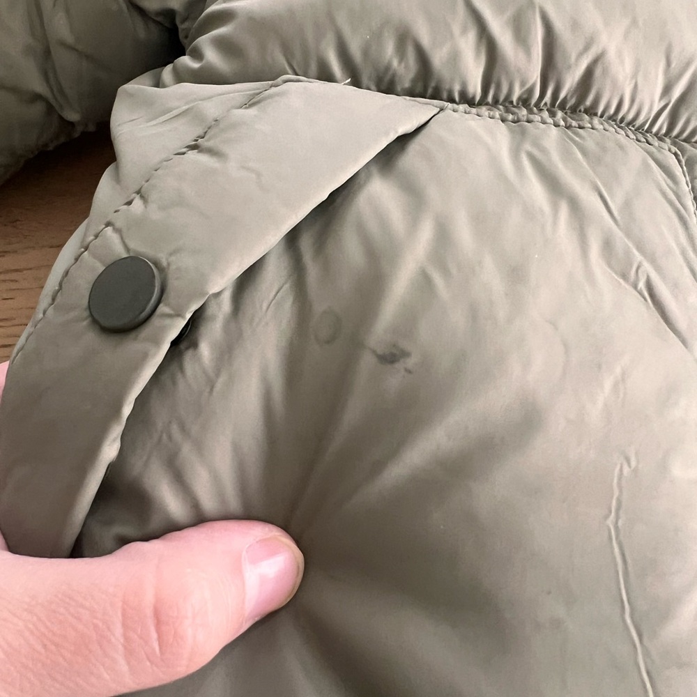 Zara dark green puffer winter coat jacket size 2/3 - Picture 2 of 4